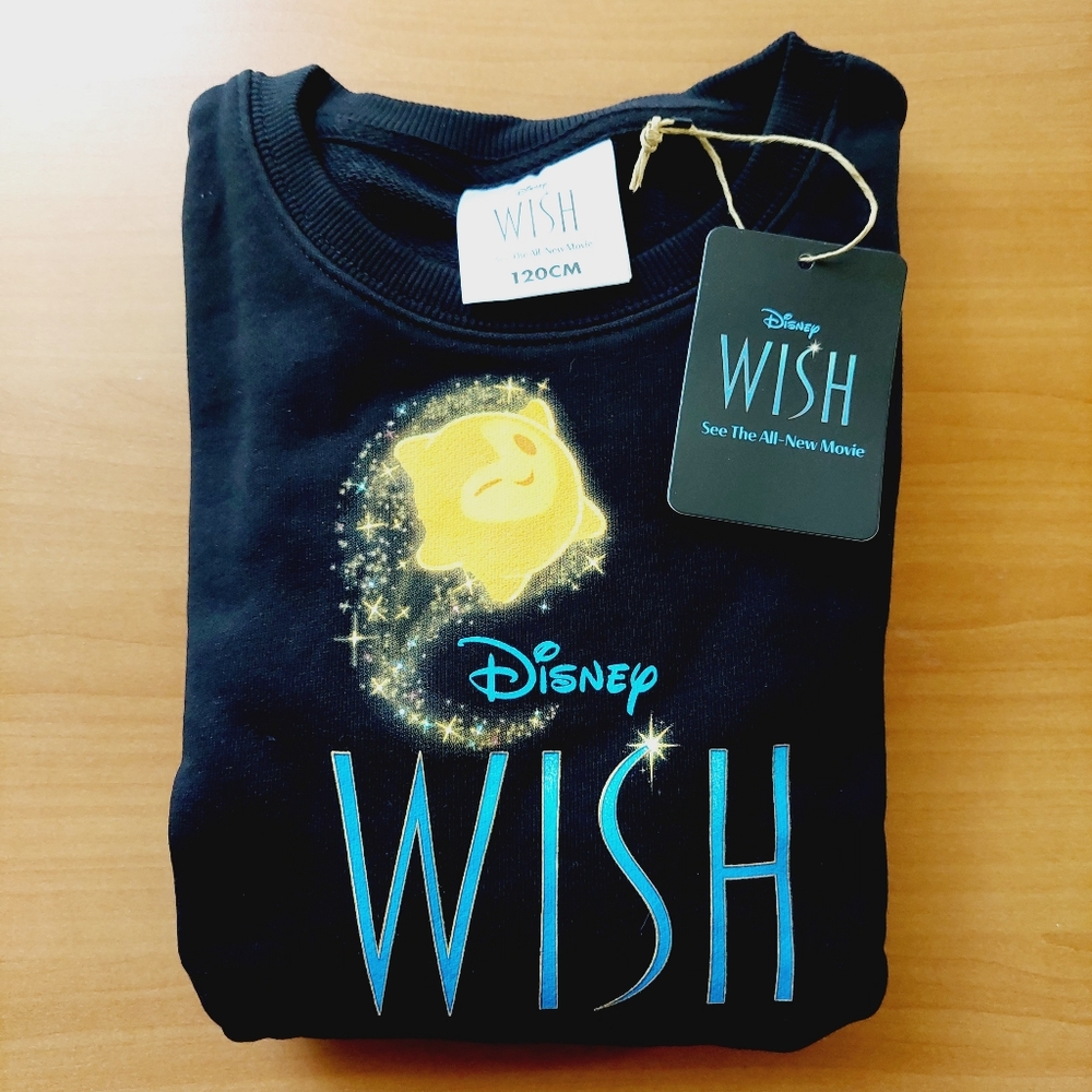 Kids NWT Disney Wish Movie "Star" Graphic Sweatshirt - 100% Cotton ⭐